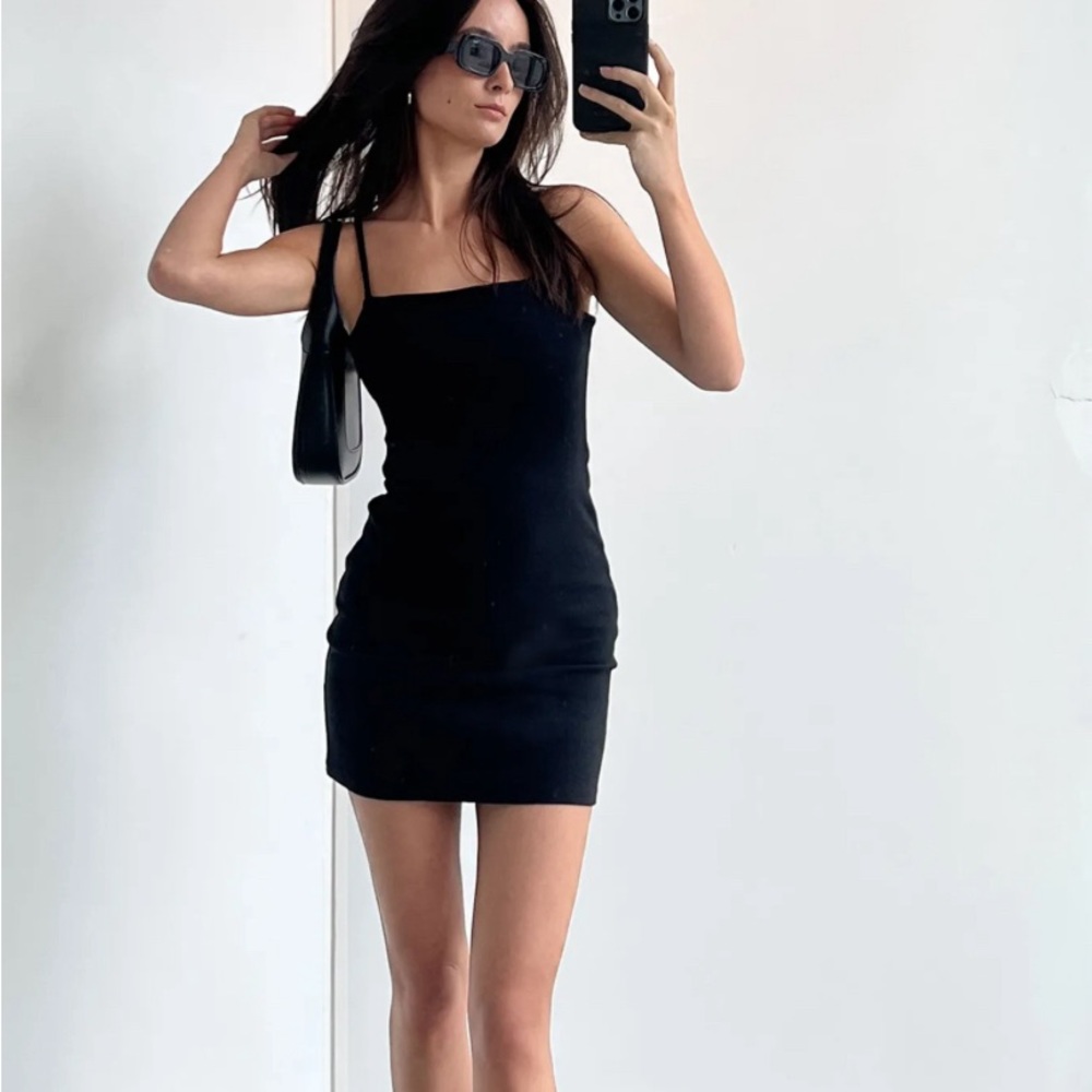 OAK + FORT PONTE KNIT MINI DRESS L
